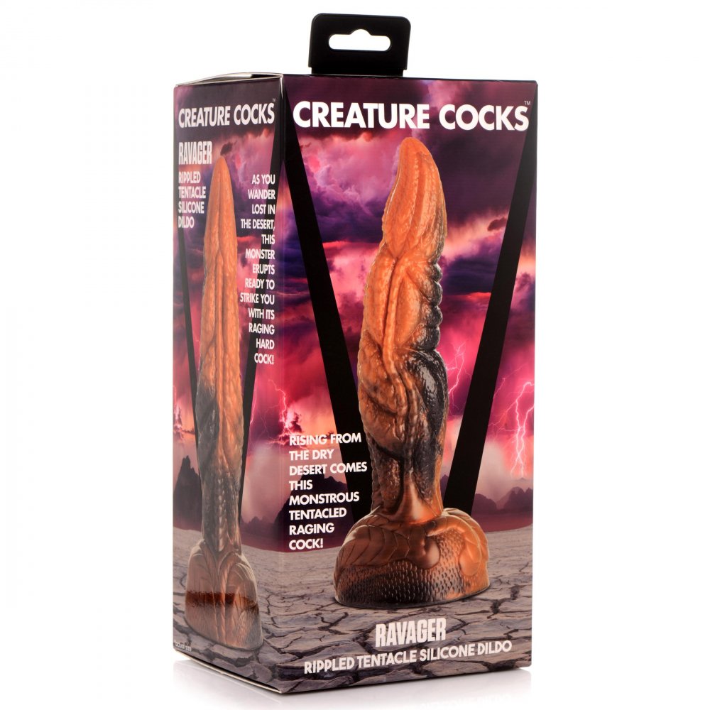 Creature Cocks Ravager Rippled Tentacle Silicone Dildo Adonis